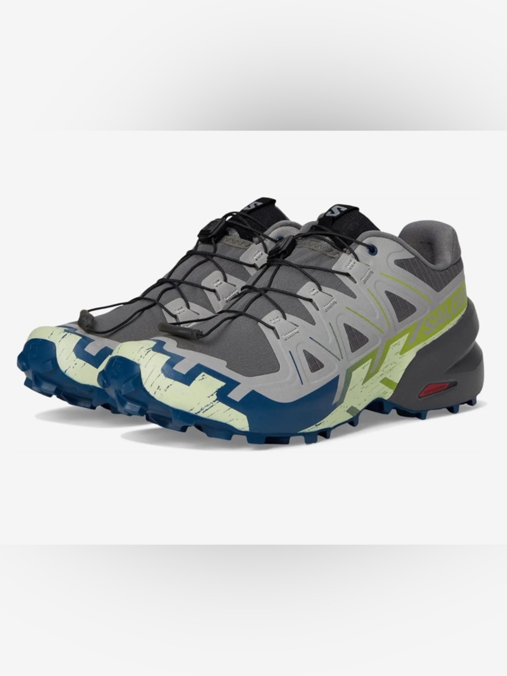 Salomon Speedcross 6 Blue/Lime Green/Grey Size 11.5 US